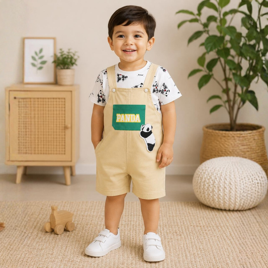 Panda Pals Dungaree Set