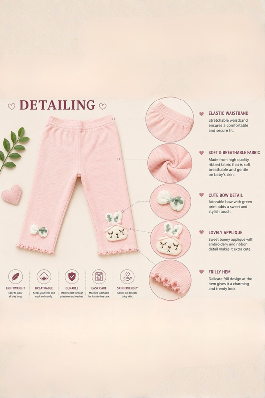 Bunny Bliss Pink Leggings