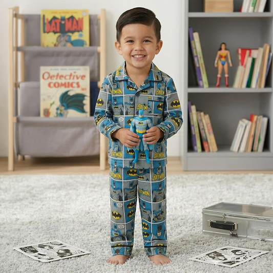 Comics Batman Kids Full-Sleeve Night Suit