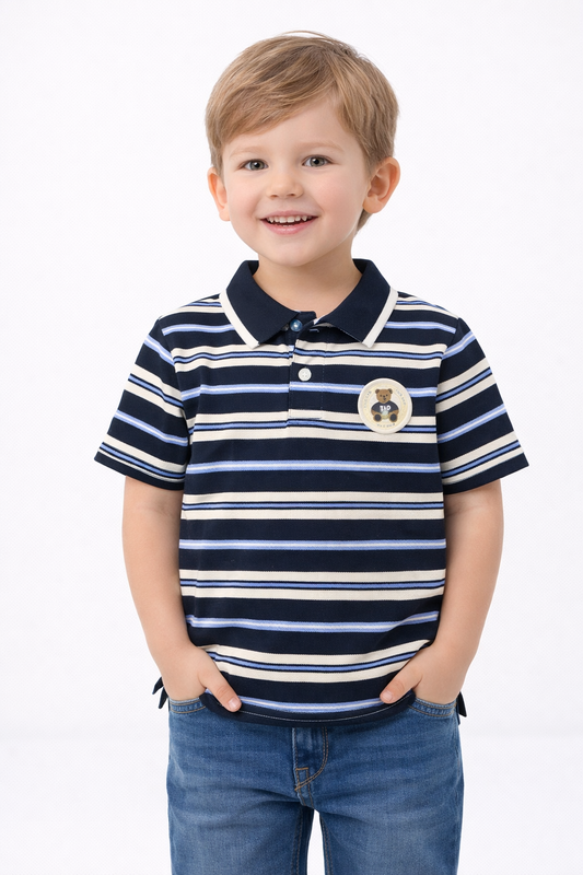 Classic Stripe Polo T-Shirt for Boys