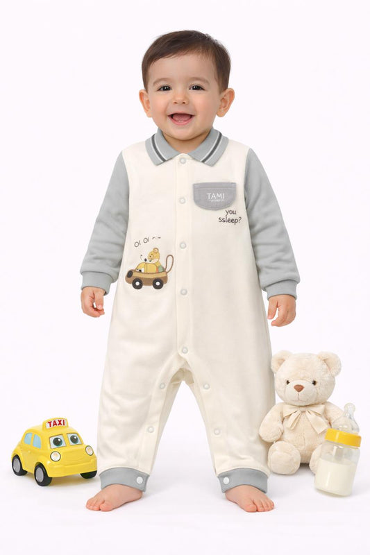 Little Taxi Adventure Baby Romper