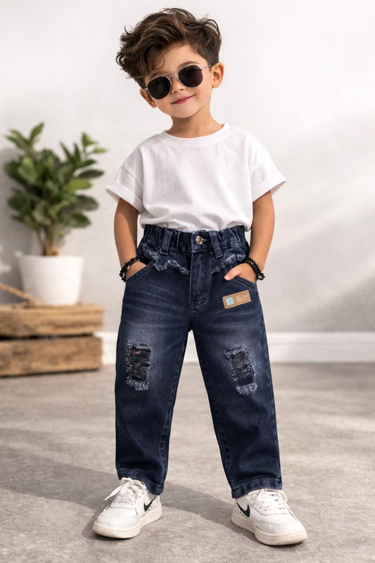 Urban ripped black denim jeans