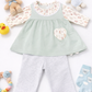 Mint Bloom Baby Girl Tunic Set