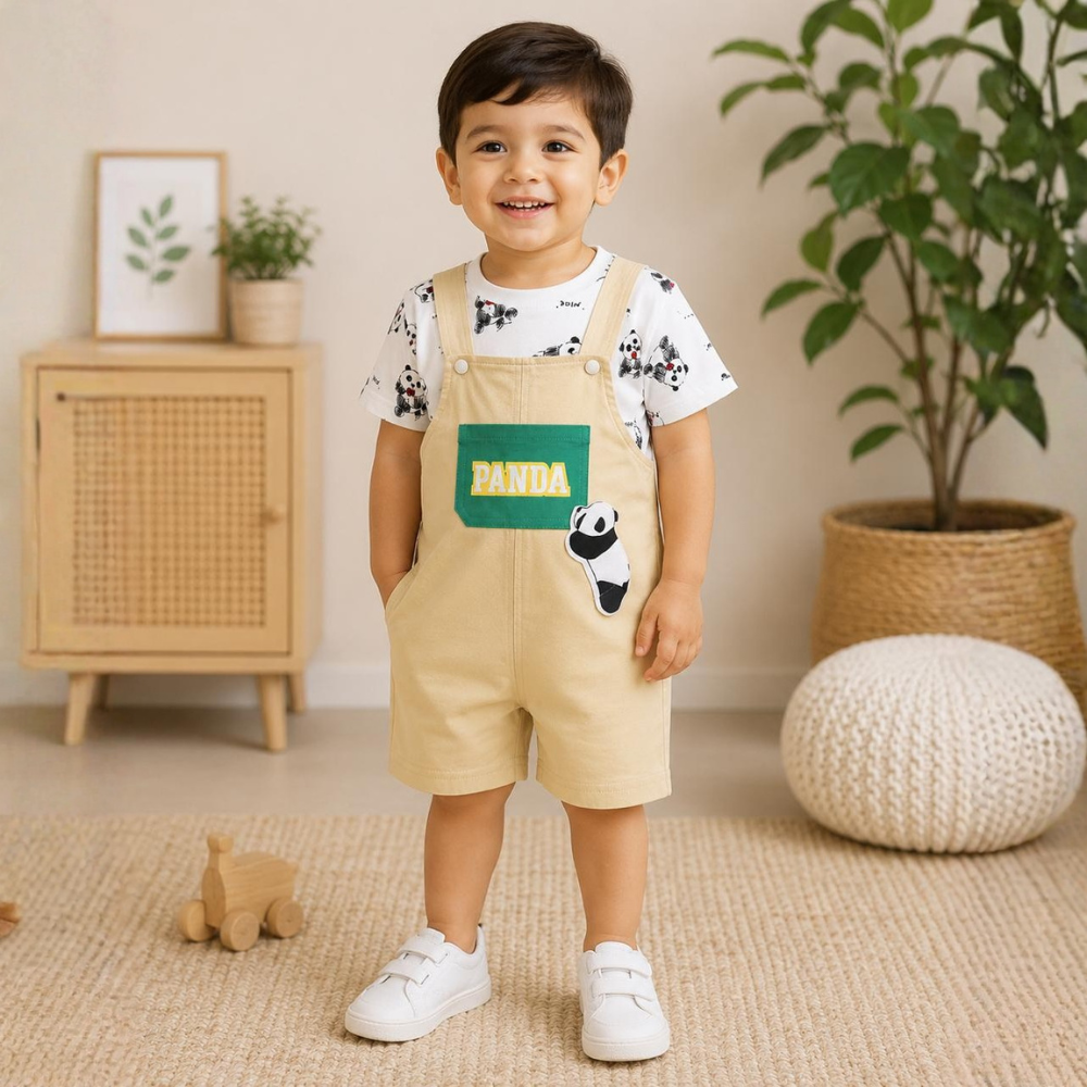 Panda Pals Dungaree Set