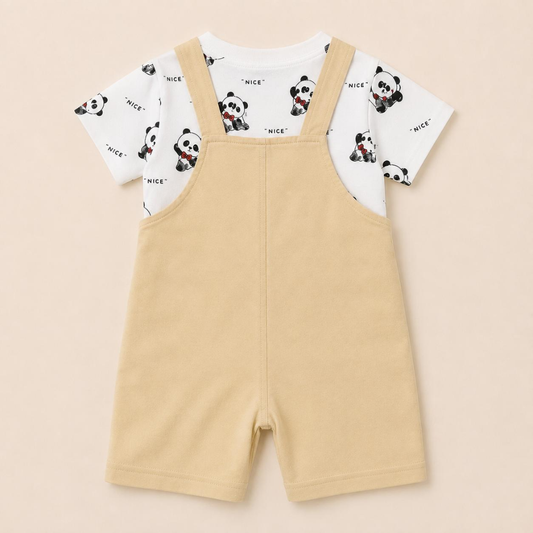Panda Pals Dungaree Set