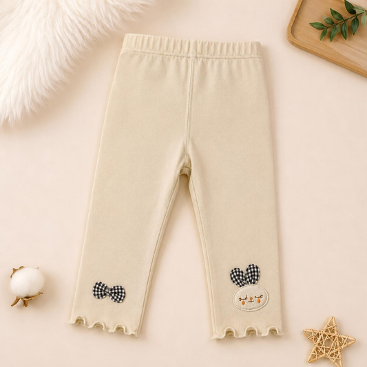 Bunny Bow Cotton Leggings