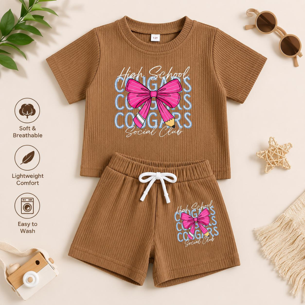 Brown Bow Co-ord Set