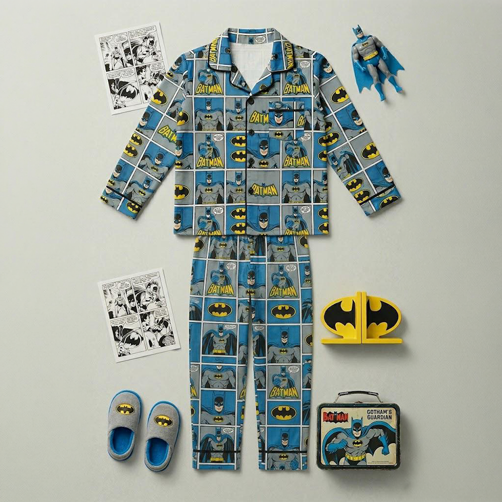 Comics Batman Kids Full-Sleeve Night Suit