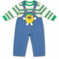 Tiny Stripe Dungaree Set