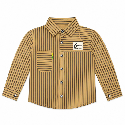 Classic Tan Pinstripe Shirt