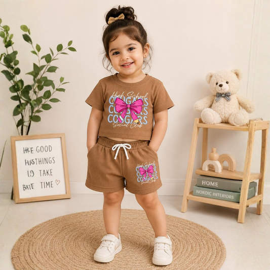 Brown Bow Co-ord Set