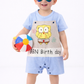 BBN Birthday Dungaree Romper Set – Blue