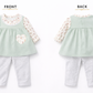Mint Bloom Baby Girl Tunic Set