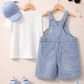 You’ve Got My Devotion Denim Dungaree Set