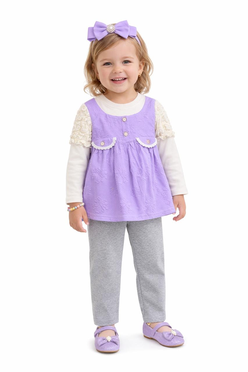 Lavender Bloom Tunic & Legging Set