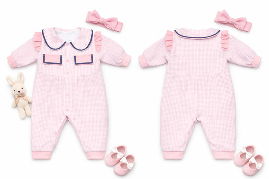 Blush Bunny Baby Romper