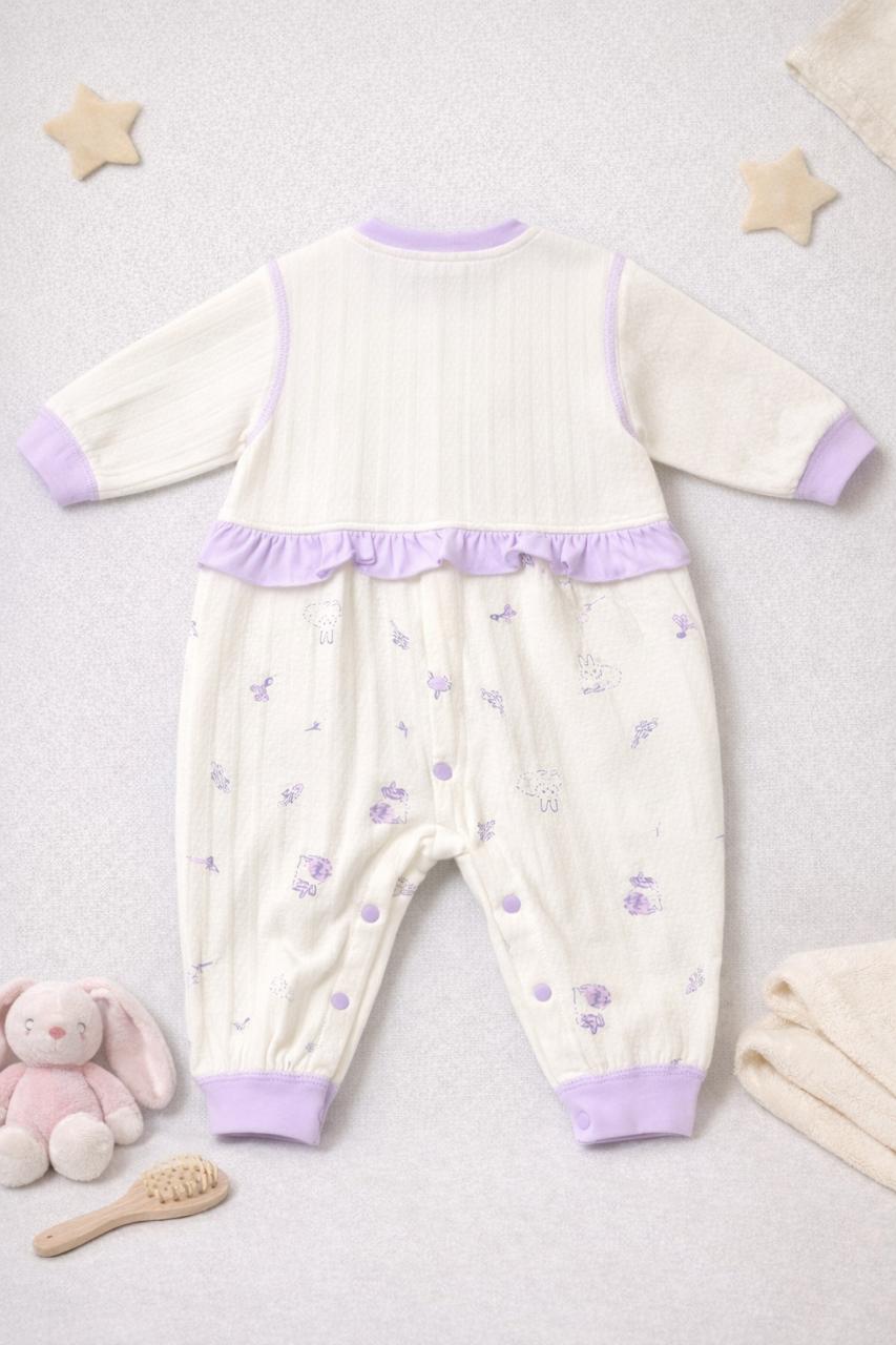 Lavender Bunny Baby Romper