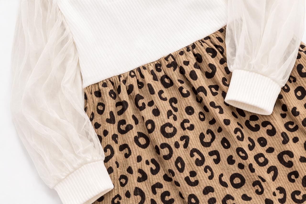 Leopard Print Dress with Cute Mini Bag