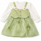 Floral Green Dress Set for Girls