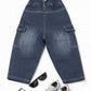 Kids Denim Cargo Jogger Pants