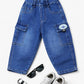 Kids Denim Cargo Jogger Pants
