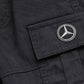 Black Solid Cargo Pants
