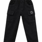 Black Solid Cargo Pants