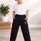 Black Solid Cargo Pants