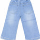 Girls Light Blue Bow Embellished Denim Jeans