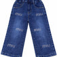 Girls Rhinestone Details Denim Jeans