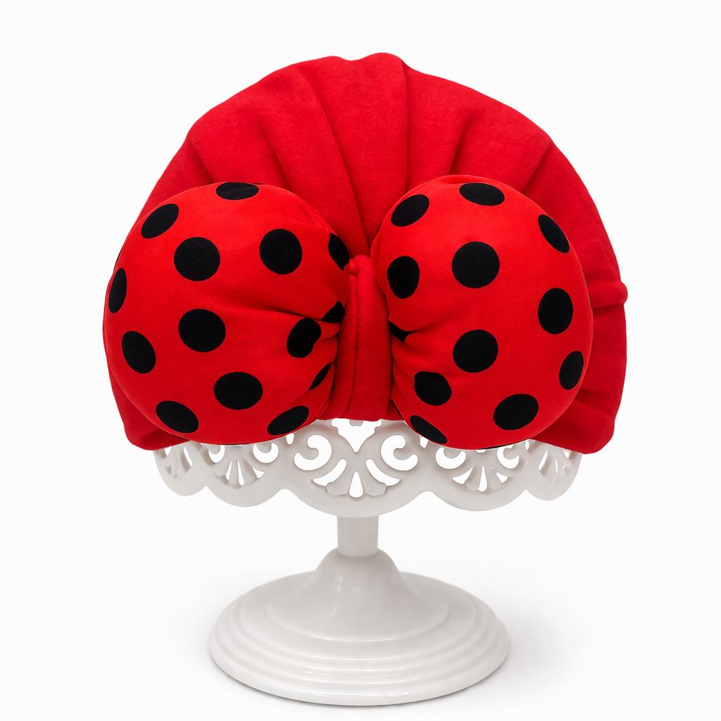 Mini Polka Bow Headwrap