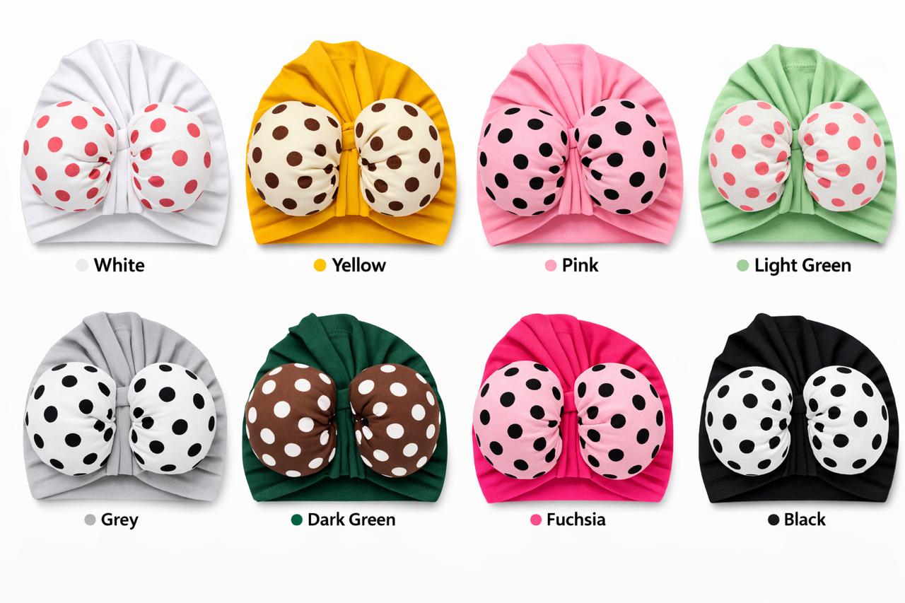 Mini Polka Bow Headwrap